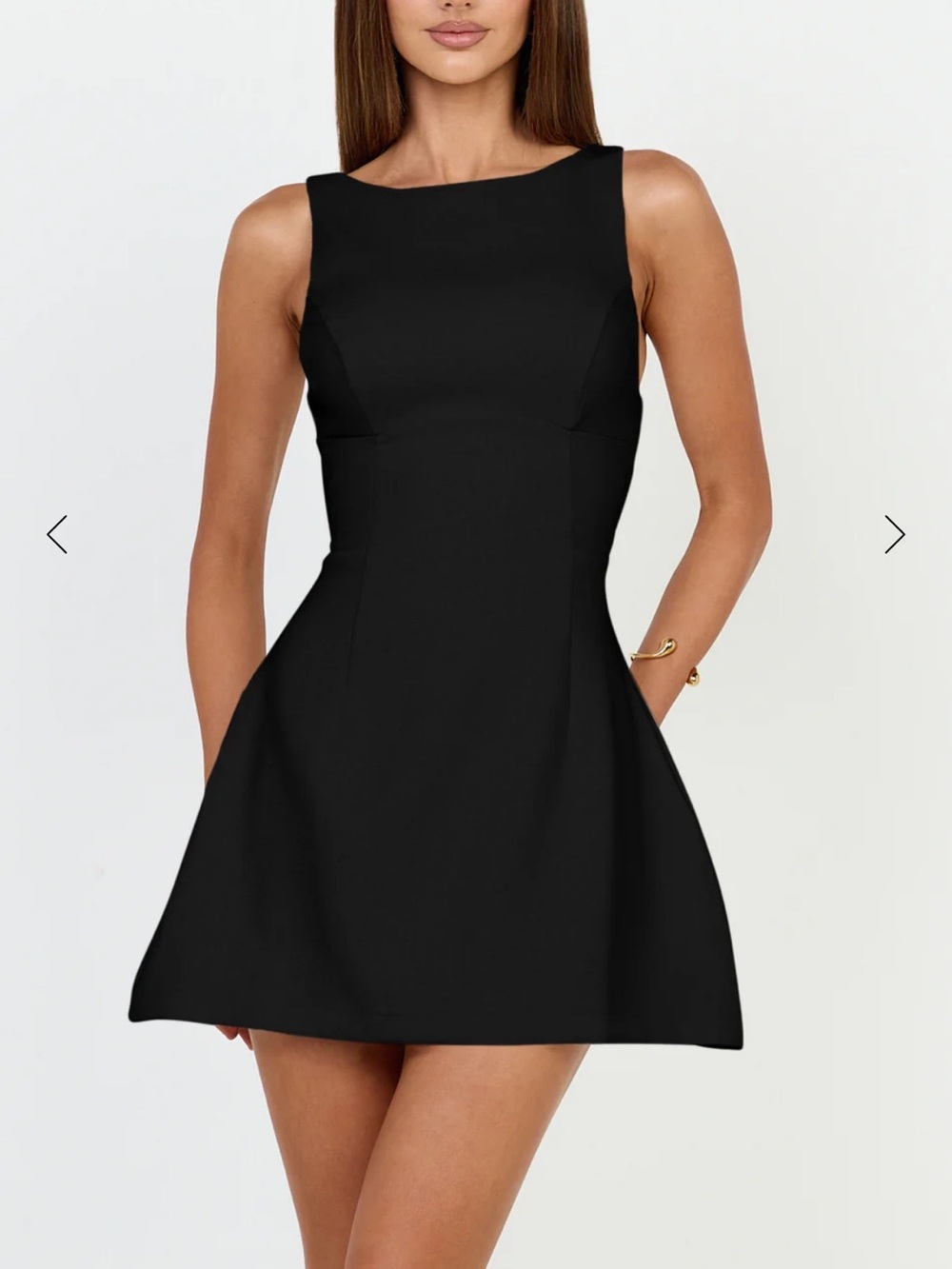 Classic Black Sleeveless A-Line Dress